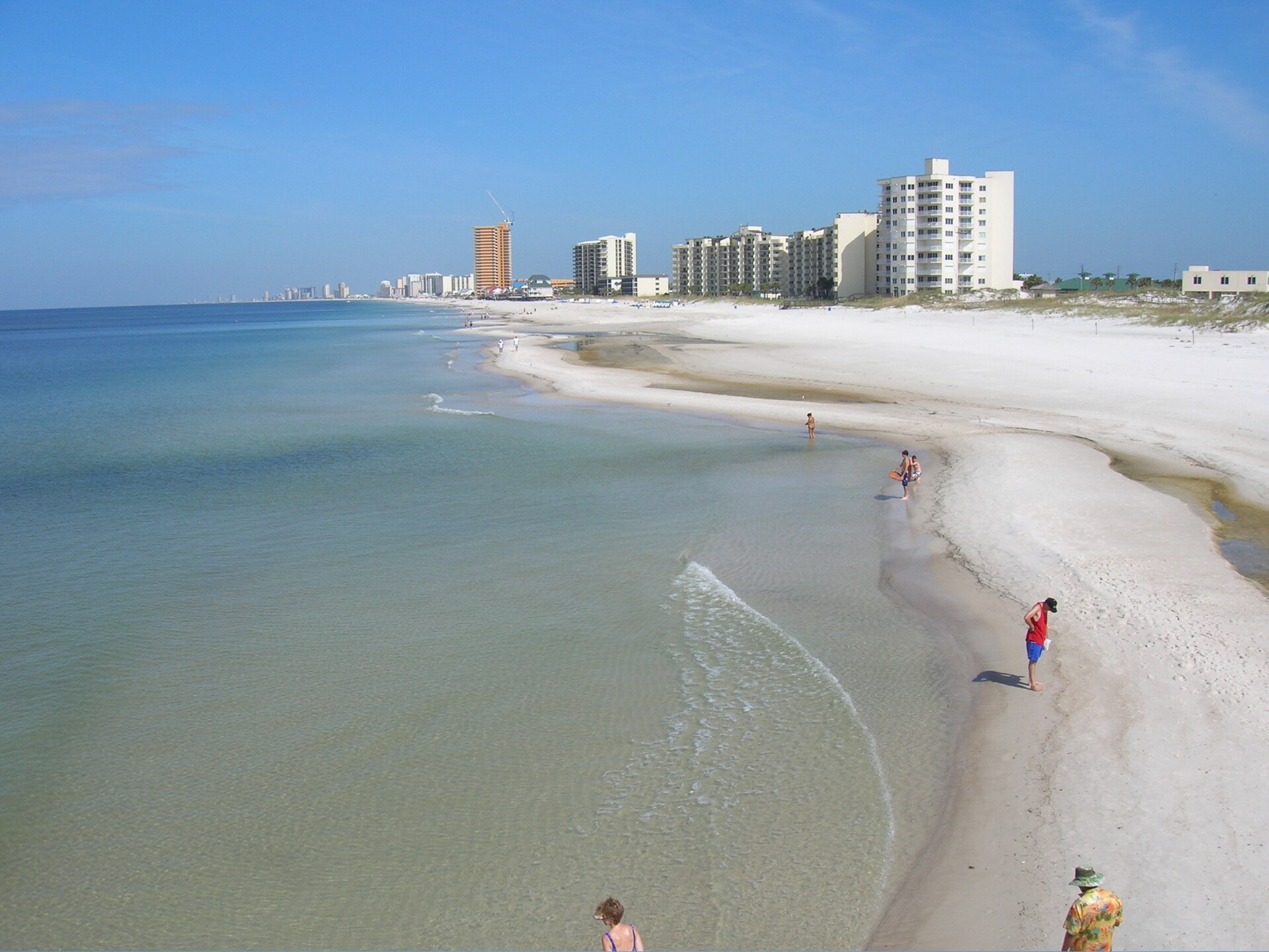 Archival west-facing view of Panama City Beach from the St Andrews pier area